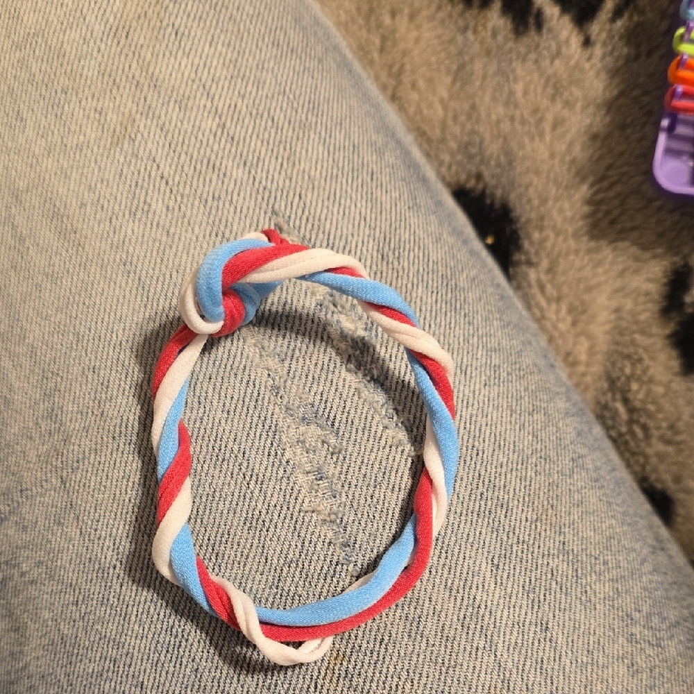 Red, White, and Blue Twisted Bracelet
